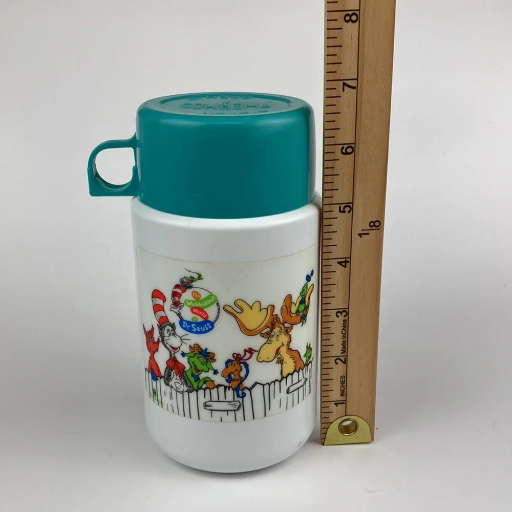 VTG Dr. Seuss The Wubbulous World of Dr. Seuss Thermos w/ Lid 7”